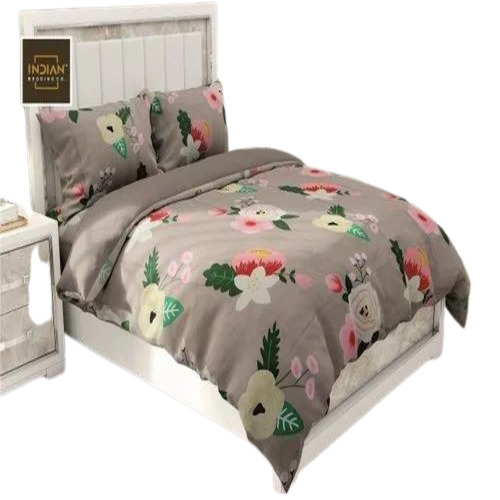 Printed Cotton Double Bedsheet - King Size, Multicolor | Easy To Clean, Eco Friendly, Washable