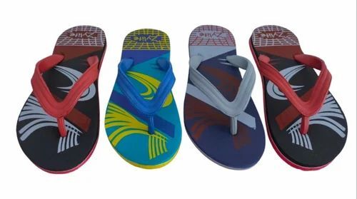 Printed Slippers - Rubber and EVA, Customized Size, Multicolor | Durable, Comfortable, Attractive Design with Bead Closure for Boys