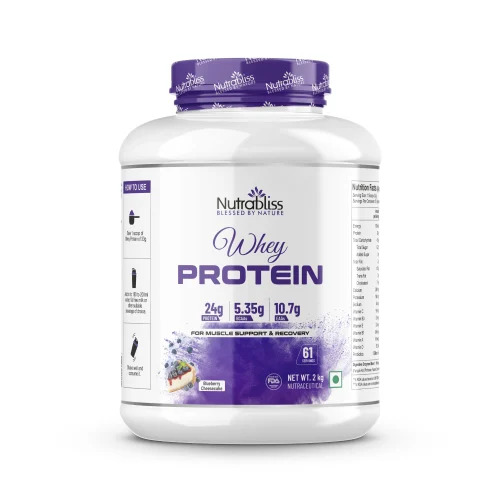 Whey Protein Powder - 2 Kg , Long Shelf Life, Easy to Digest, Hygienically Packed, Quality Tested for Muscle Growth Support