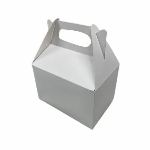 Cake Packaging Box - Kraft Paper, 5x8 Inch Size , Rectangular Shape, White Color, Plain Design, Capacity: 0.5 Pound