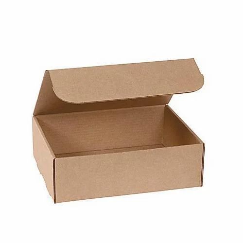 Kraft Paper Packaging Box - Kraft Paper Material, Brown Color, Plain Design | Ideal for Versatile Packaging Applications