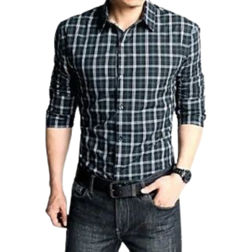 Men's Cotton Check Shirt - Comfort Fit, Full Sleeves, Multicolor | Soft and Durable, Washable, No Fade