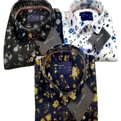 Men Floral Cotton Shirt - Cotton, Available in M, L, XL, XXL Sizes, Multicolor, Full Sleeves, Comfortable Fit, Soft and Durable Washable Fabric