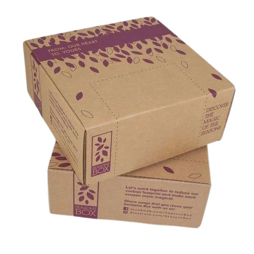 Printed Corrugated Box - 3 Ply, 80-120 GSM, Moisture Proof, Bio-degradable, Waterproof, Foldable, Termite Resistant | Suitable for Apparel, Electronics, Food, Gifts & Crafts