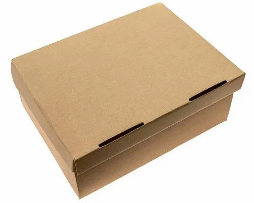 Shoe Packaging Boxes - Virgin Kraft Paper 3 Ply, Biodegradable & Disposable, Rectangular Shape, Brown Color, Weight Capacity < 5 Kg