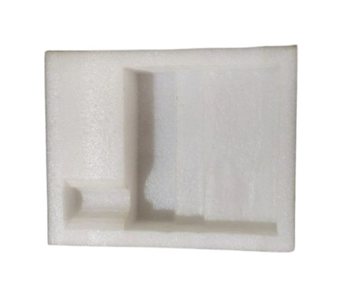 White EPE Foam Fitments - 10mm Thickness, Lightweight Foam Material | Eco-Friendly, Water Absorbent, Rectangular, Plain Pattern