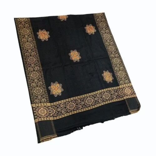 Women Black Cashmilon Embroidered Shawl - 80 x 40 Inch, Warm and Soft | Ideal for Casual Wear, Hand and Machine Wash, Perfect for Winter