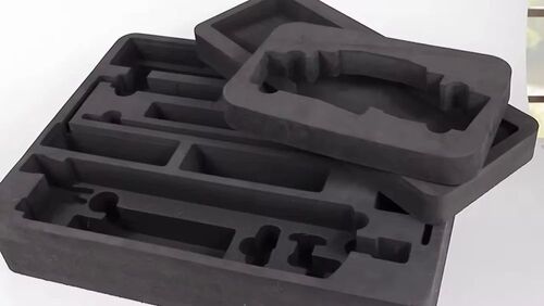 Xlpe Foam Inserts - Xlpe Material, 12mm Thickness, Matte Black Finish | Eco-Friendly, Light in Weight, Rectangular Plain Texture
