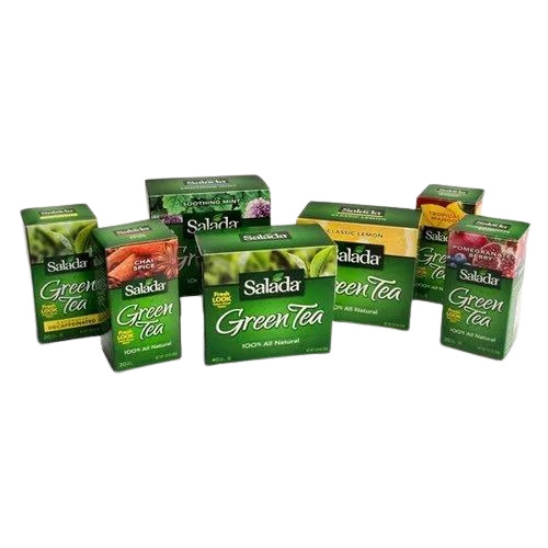 Green Tea Packaging Box - Paper Material, Multi Color Design | Eco-Friendly Printed Packaging Solution for Tea Products