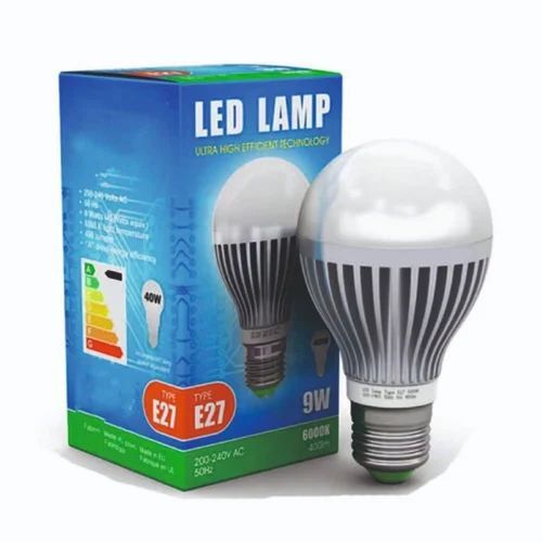 LED Lamp Packaging Box - Printed Paper, Multi Color Finish | Eco-Friendly Design, Durable Material