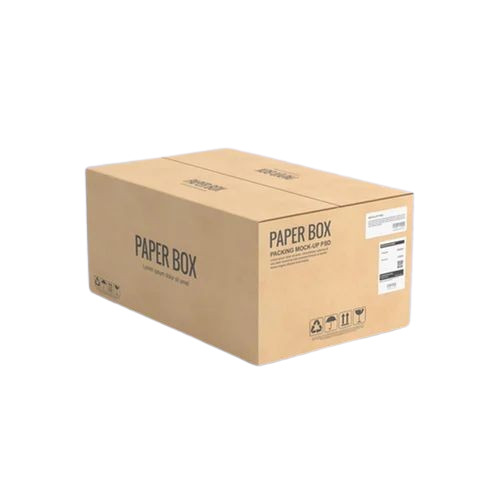 Paper Packaging Box - Brown Printed Paper | Durable Packaging Material, Ideal for Various Applications