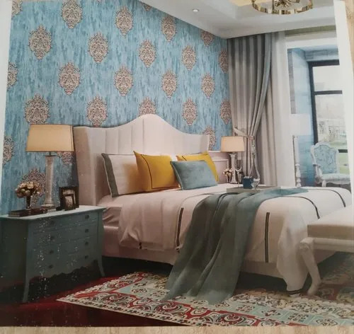 PVC Printed Damask Wallpaper