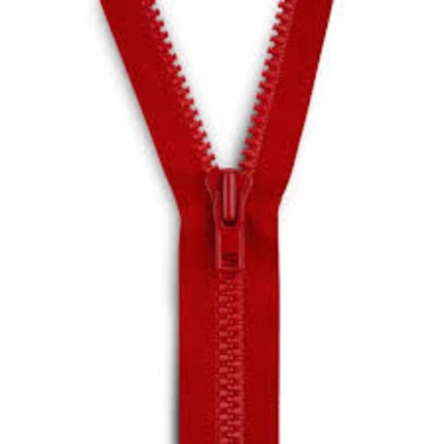 Red Plastic Zipper - Color: All