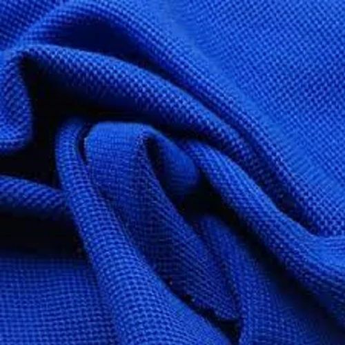 Spun Matty Knitted Fabric - Medium Weight, Matte Blue Finish | Smooth Softness, Moderate Stretch, Good Airflow, Washable