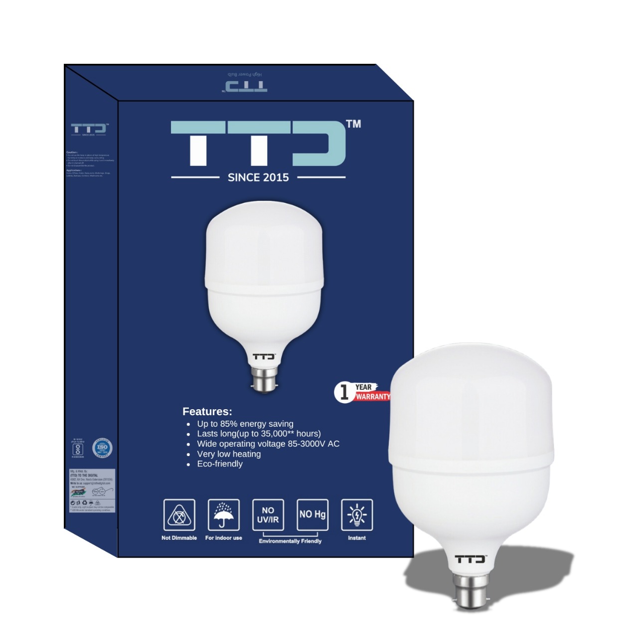 TTD LED Bulb 12W AC/DC (OEM Manufacturer)