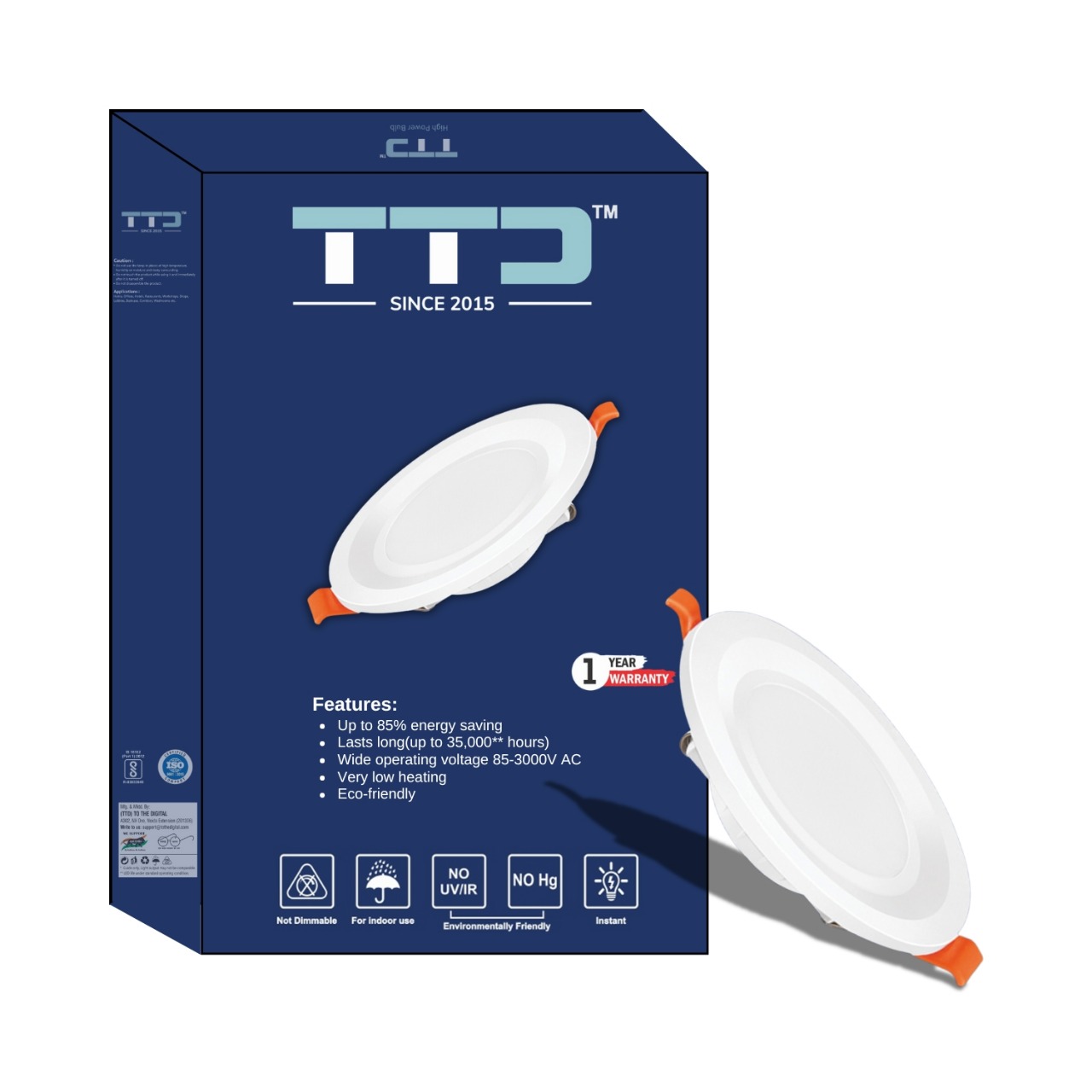 TTD LED Concealed Light 9W 3-in-1 (OEM Manufacturer)