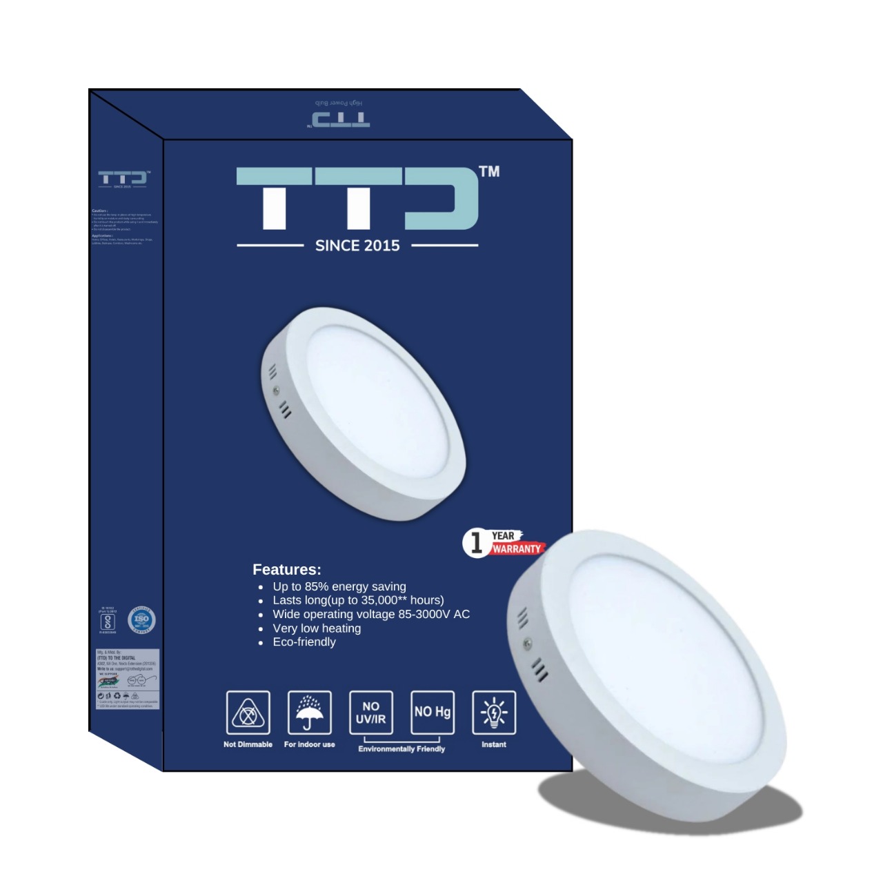 TTD LED Round Surface Light 20W 6inch (OEM Manufacturer)
