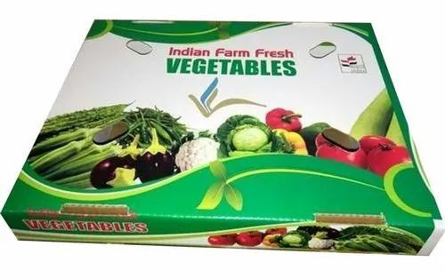 Vegetable Packaging Duplex Box - Duplex Paper, Rectangular Shape, Multi-Color Printed, 8 kg Weight Holding Capacity | Durable and Versatile Vegetable Packaging Solution