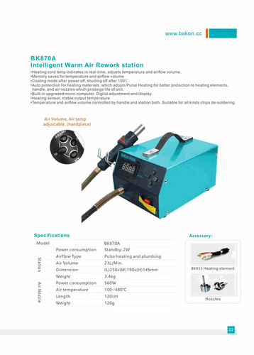 Rework Station With Hot Air