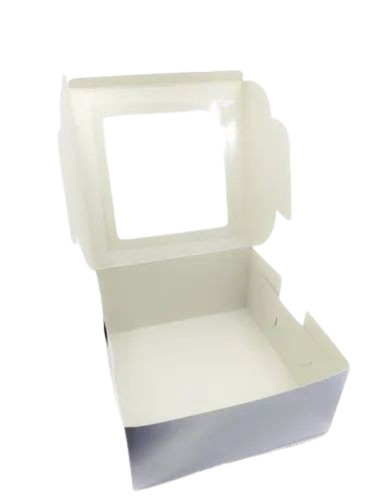 Burger Packaging Box - Paper Material, White Color | Plain Design for Optimal Food Safety and Freshness