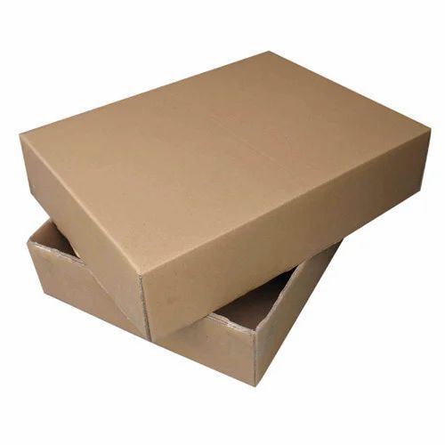 Corrugated Packaging Box - Single Wall 3 Ply, Biodegradable & Moisture Proof Kraft Paper for Clothing | Holds Up to 5 Kg, Brown Color, 2-4 mm Thickness