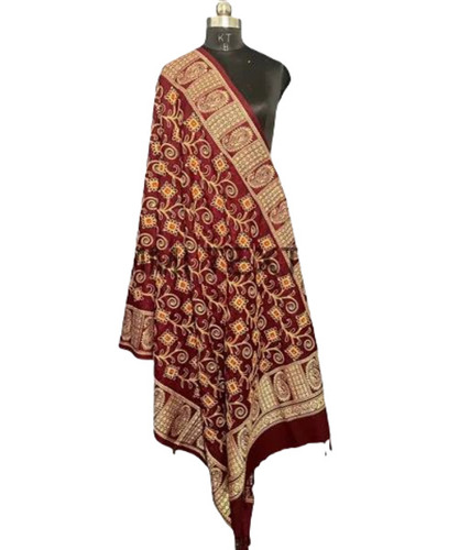Embroidered Fancy Shawl - Wool Material, Multicolor Design | Warm and Soft, Casual Winter Wear for Women