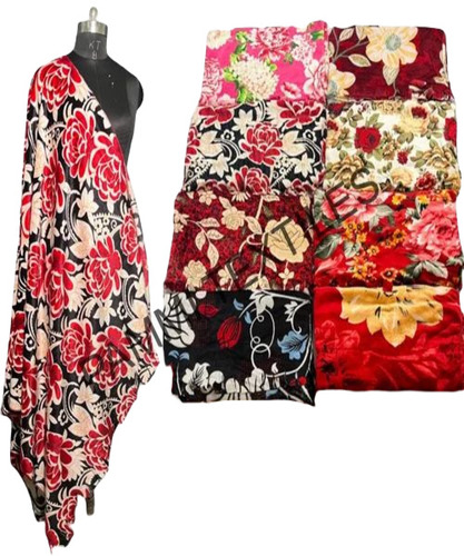 Florel Print Woolen Shawl