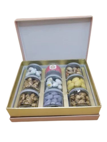 Food Packaging Box - 150 gm Capacity, 165x115x60 mm Size, Multi Color, Two-Compartment Design, Made of Paper