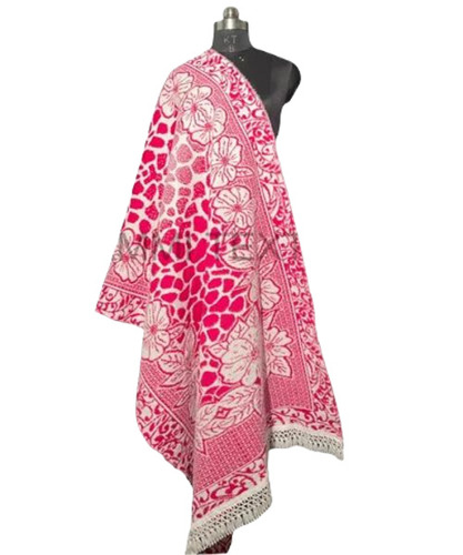 Ladies Multicolor Printed Woolen Shawl - Soft and Warm, Ideal for Casual Winter Wear