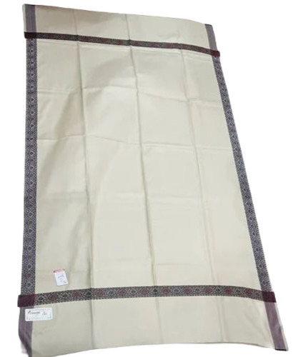 Off White Woolen Shawl - Wool Material, Plain Pattern, Warm and Soft | Ideal for Casual Wear, Hand or Machine Wash, Unisex Design