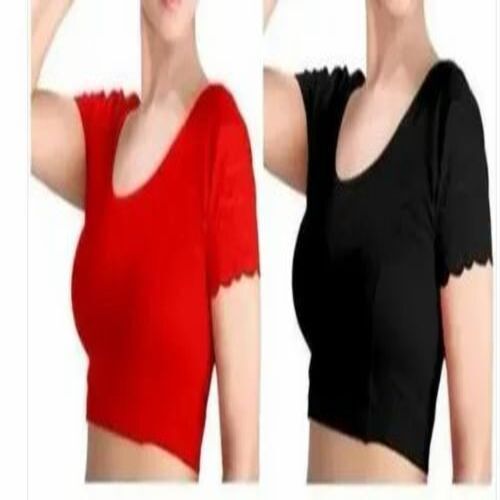 Plain Ladies Blouse - Hand Stitched Half Sleeves Attractive Design | Party Wear Handwash Care