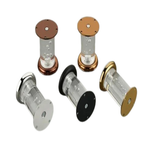 Premium Sofa Legs - Stainless Steel, 3 Inch Round - Black Polished Finish, Designed for Optimum Stability and Customizable Size