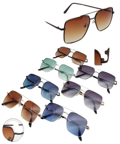 Square Sunglasses - Plastic Frame, Multicolor Lenses | Modern Fashion Design for Men