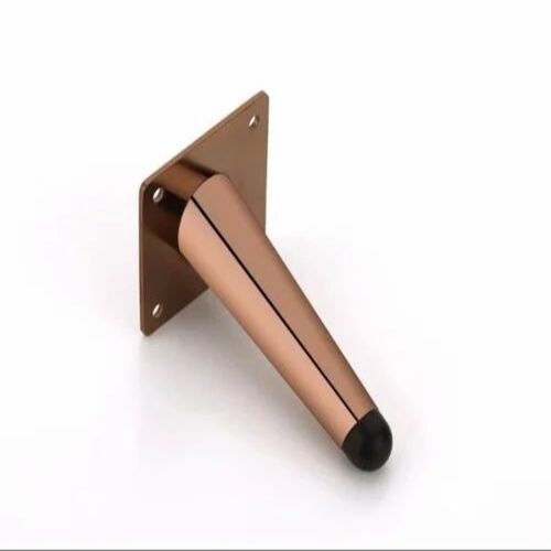 Stainless Steel Sofa Legs 3 Inch - 6 Inch Height, Round Shape, Polished Finish in Rose Gold, Pack of 2 Pieces