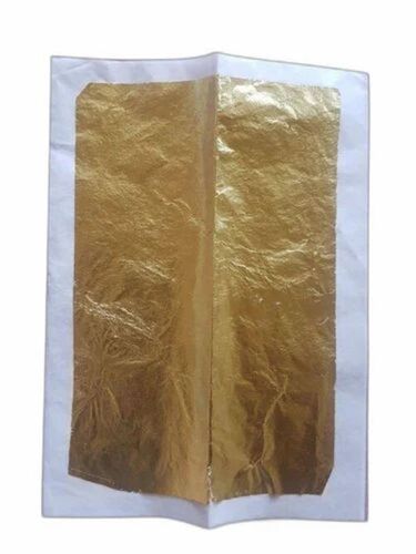 0.04 Micron Rectangular Gold Leaf - Gold 4 x 6 Inches Golden Color | New Condition Good Quality