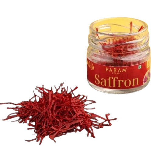 1g Param Red Saffron - Organic, 100% Pure, Fresh Dried Saffron | 24-Month Shelf Life, 1 Gram Pack, Ideal for Food Applications, Packaged in Bottle