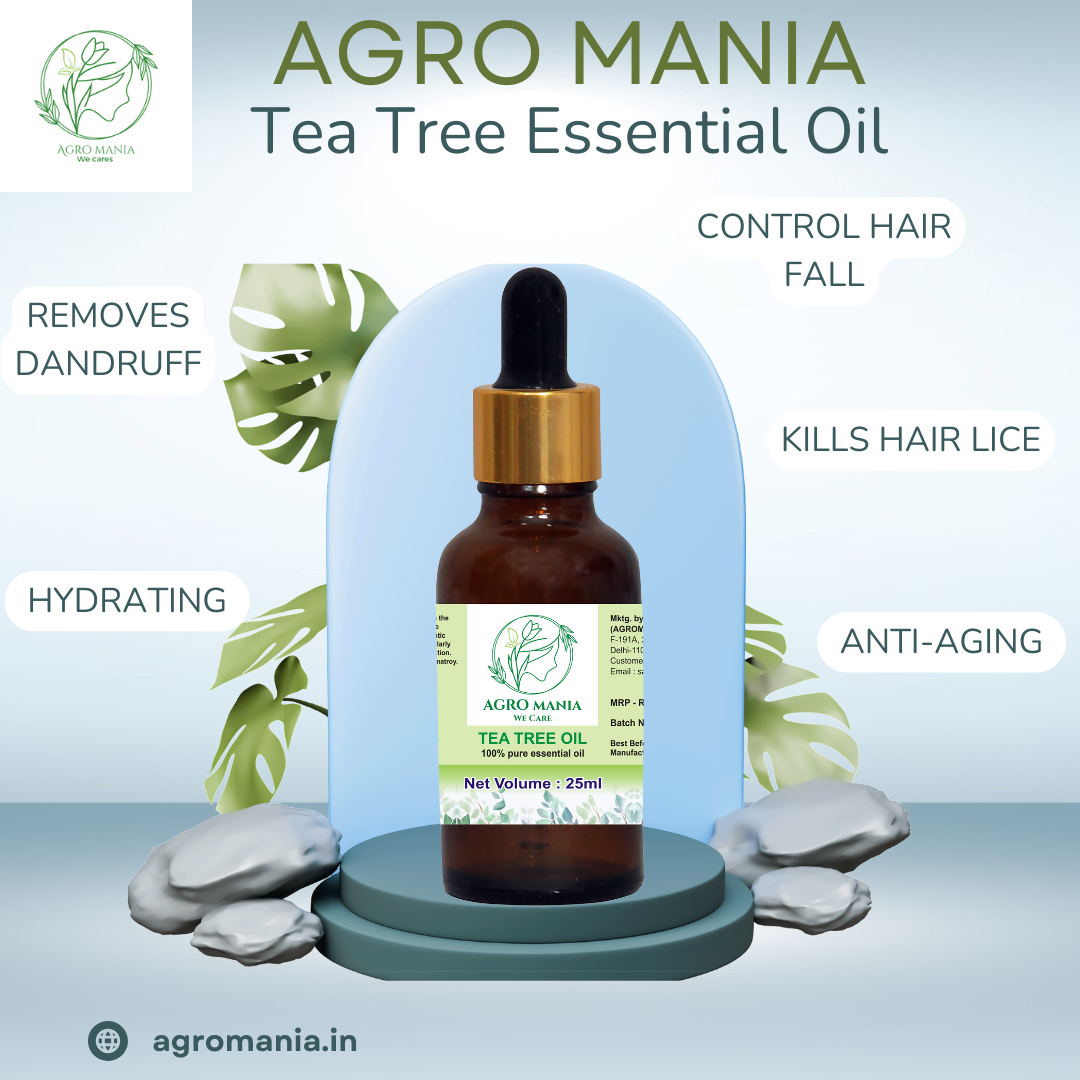 AGRO MANIA Eucalyptus, Rosemary, Lavander & Tea Tree Essential Oil for Healthy Hair & Aromatherepy