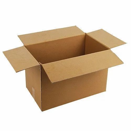 Cardboard Box - Double Wall 5 Ply, 9-10 Kg Capacity, Rectangular Brown Design