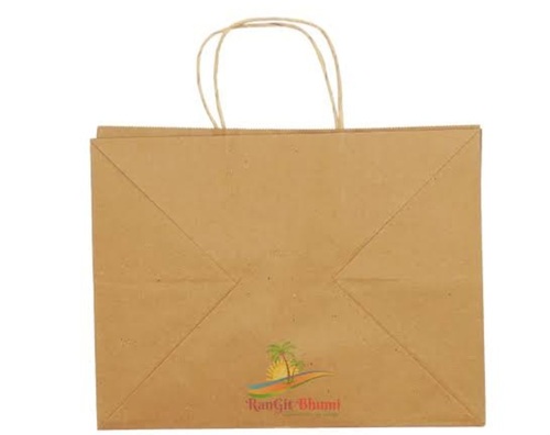 Brown Paper Carry Bags - Color: White Andbrown