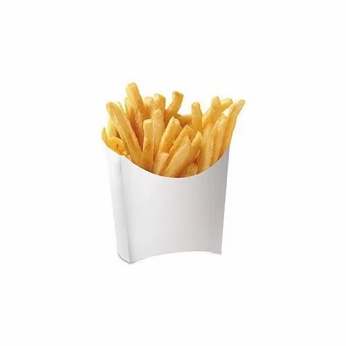 French Fries Packaging Boxes - Paper, 150 gm Capacity, White Color, 250 gsm Thickness | Ideal for Food Service and Takeout Packaging