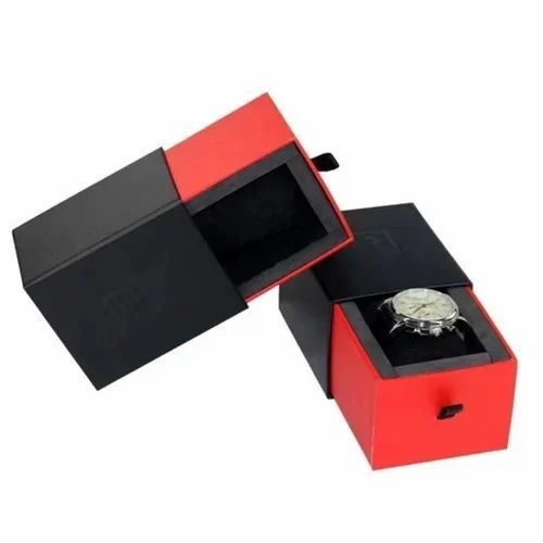Wrist Watch Packaging Box - Kappa Board, 3.5 x 3.5 x 0.2 Inches, Multicolor - Square Shape, Durable Material, Ideal for Gift Packaging