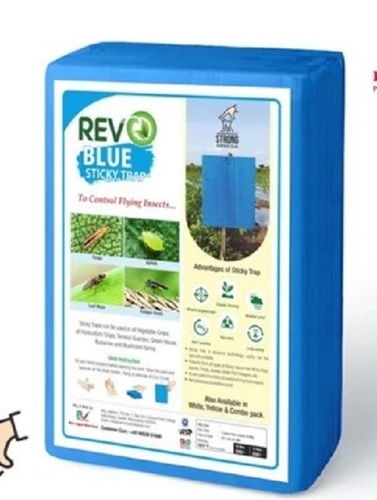 A4 Blue Sticky Trap - Plastic Material, Rectangular Design | Manual Power Source, Agriculture Insecticide Usage, Tested Quality Parameters