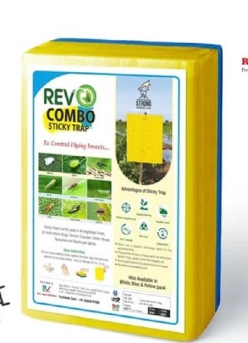 A4 Combo Sticky Trap - Plastic Material Square Shape Yellow Color | Smooth Functioning Manual Power Source Tested Quality for Agricultural Insect Control
