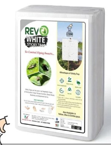 A4 White Sticky Trap - Plastic, Rectangular, 12x9 Inches | Manual Power Source, Smooth Functioning, Tested Quality Parameters