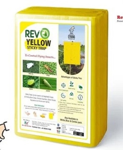 A4 Yellow Sticky Trap - Plastic Material, Manual Power Source | Smooth Functioning, Ideal for Agriculture Insecticide Usage