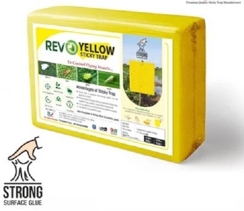 A5 Yellow Sticky Trap - Plastic Material, Manual Power Source | Smooth Functioning, Tested Quality, Effective Agriculture Insecticide Solution