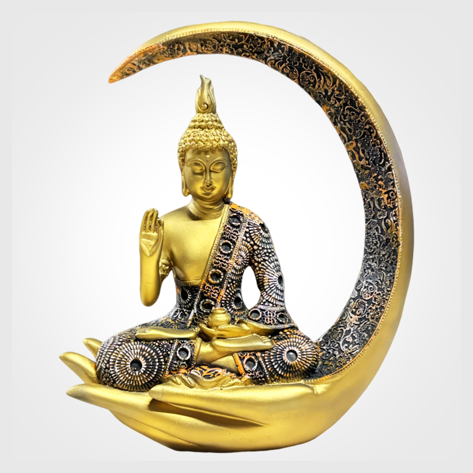 Antique Moon Buddha Statue