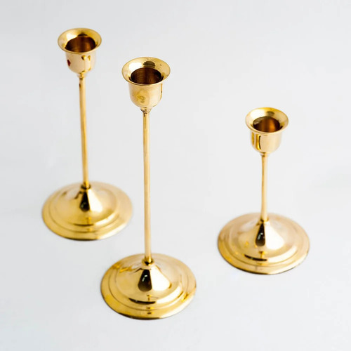 Candle Holder - Metal Type: Brass