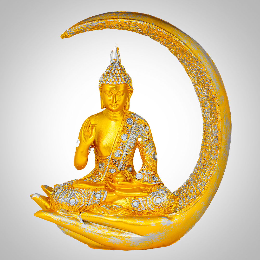 Golden Moon Buddha Statue