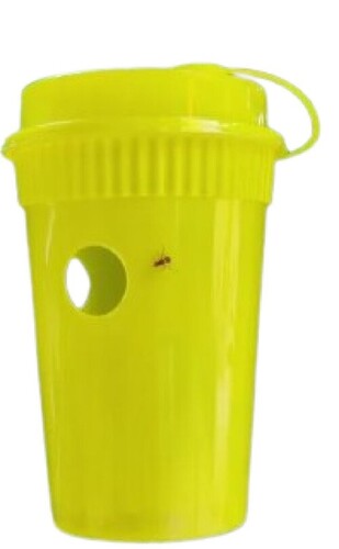 HD Fruit Fly Trap - Plastic Material, Yellow Color, New Condition | Manual Power Source, Agricultural Insecticide Trap, Smooth Functioning